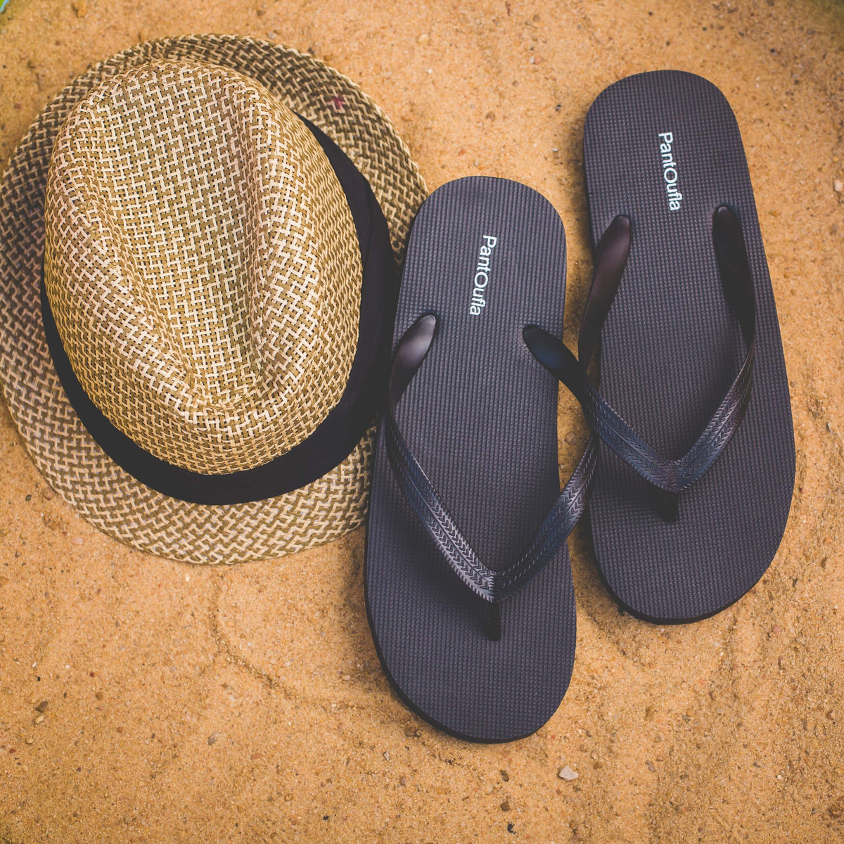 Men Summer Slippers Black