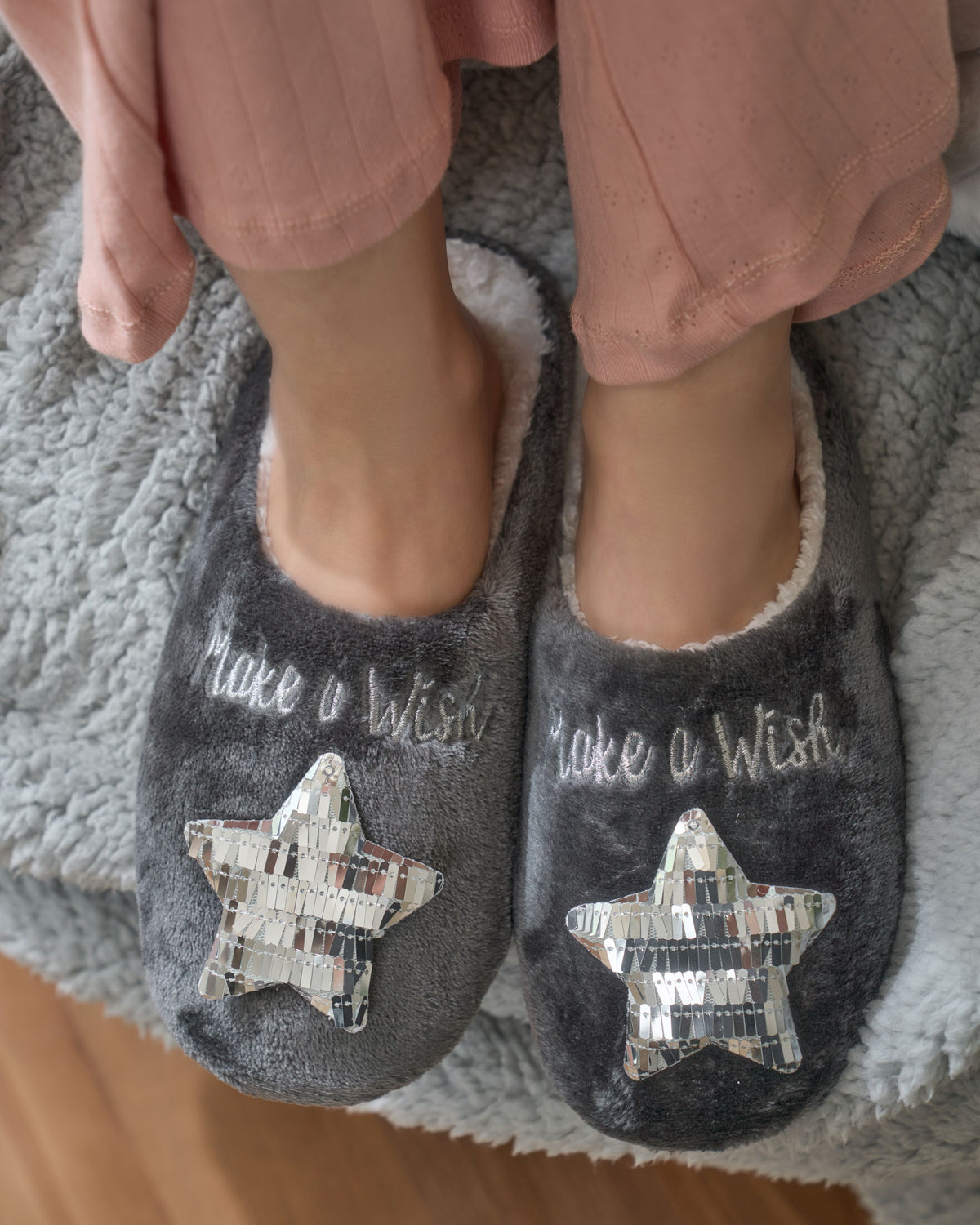 Ladies Slipper Grey Wish