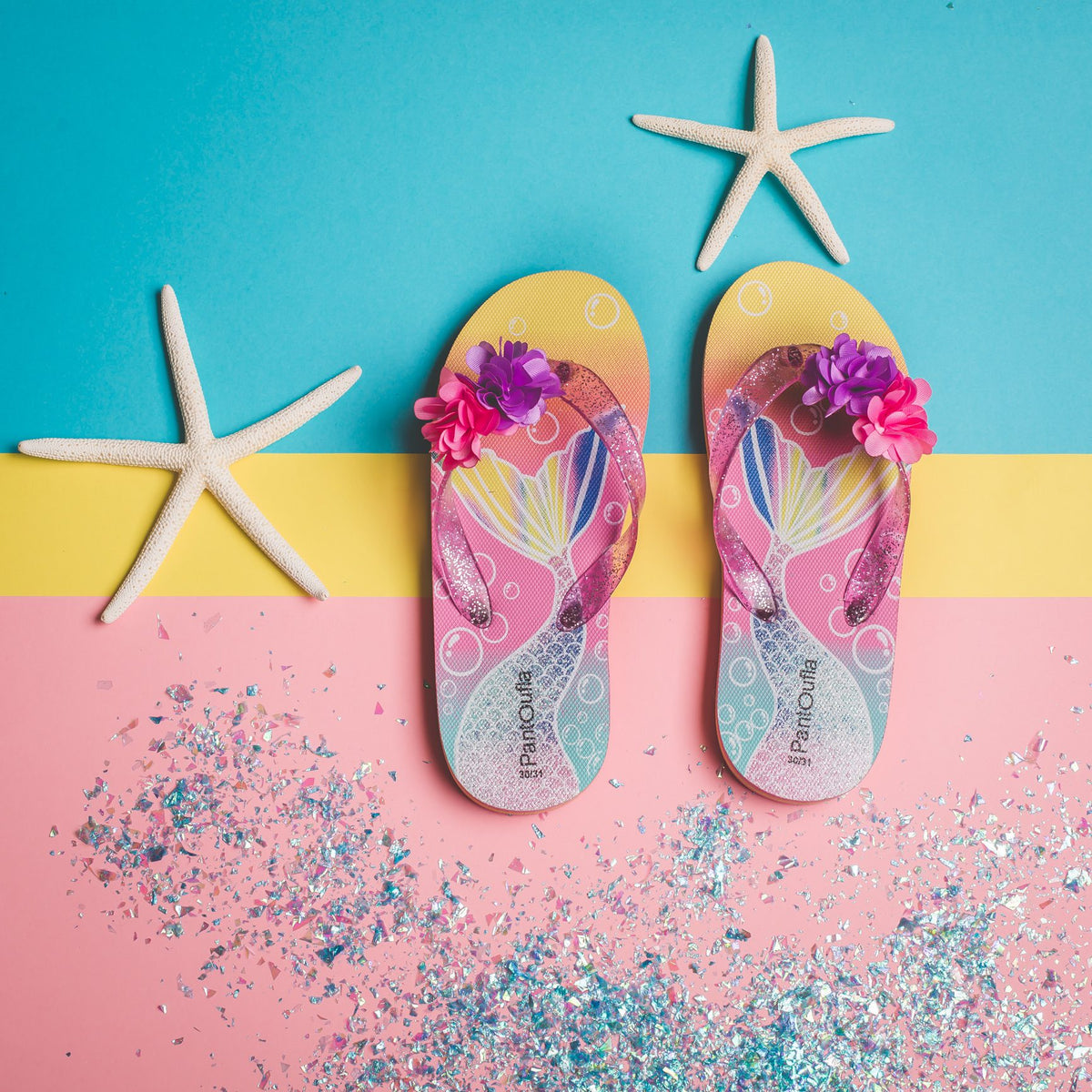 Kids Summer Flipflop Mermaid