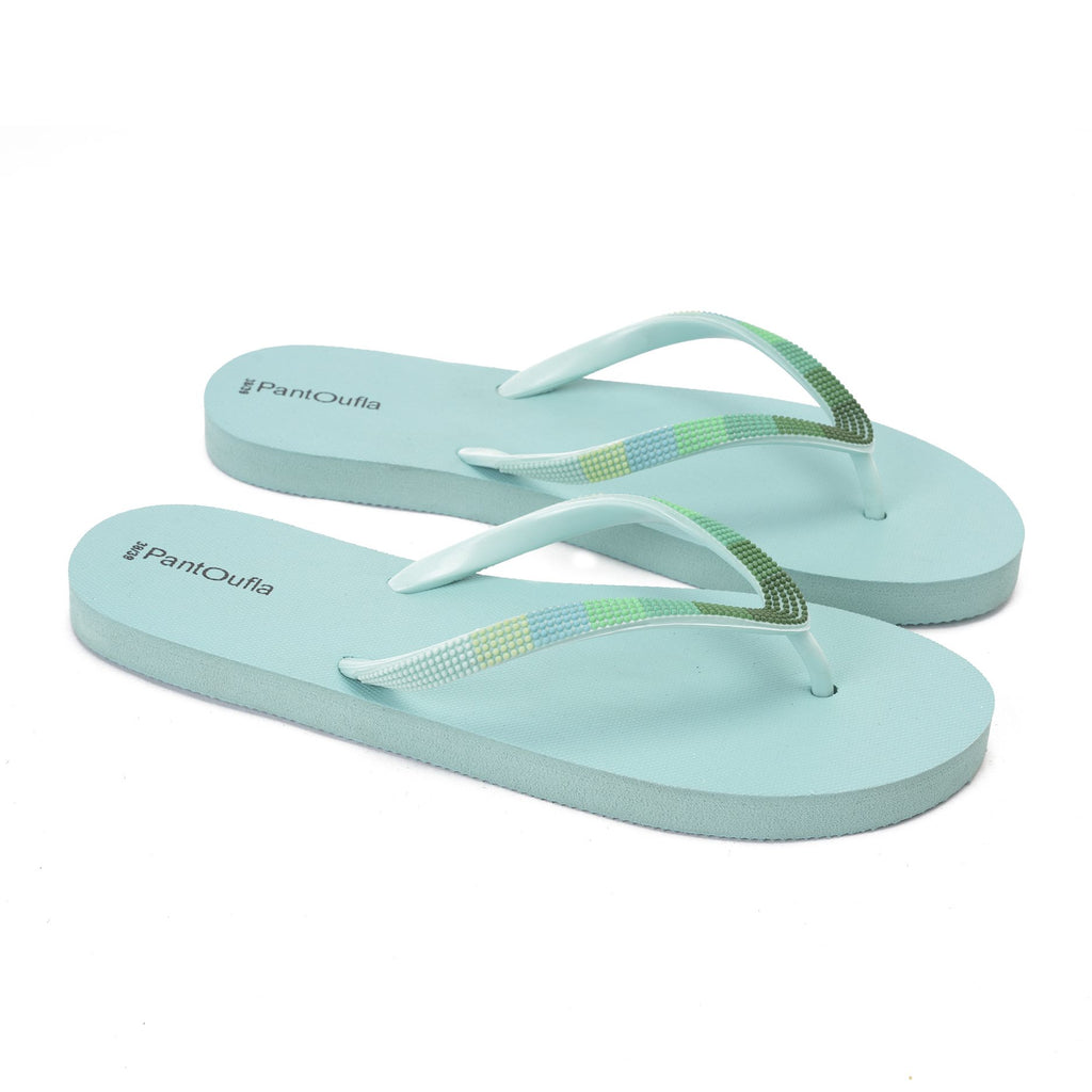 Summer Slippers Aqua