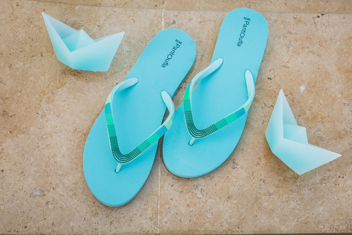 Summer Slippers Aqua