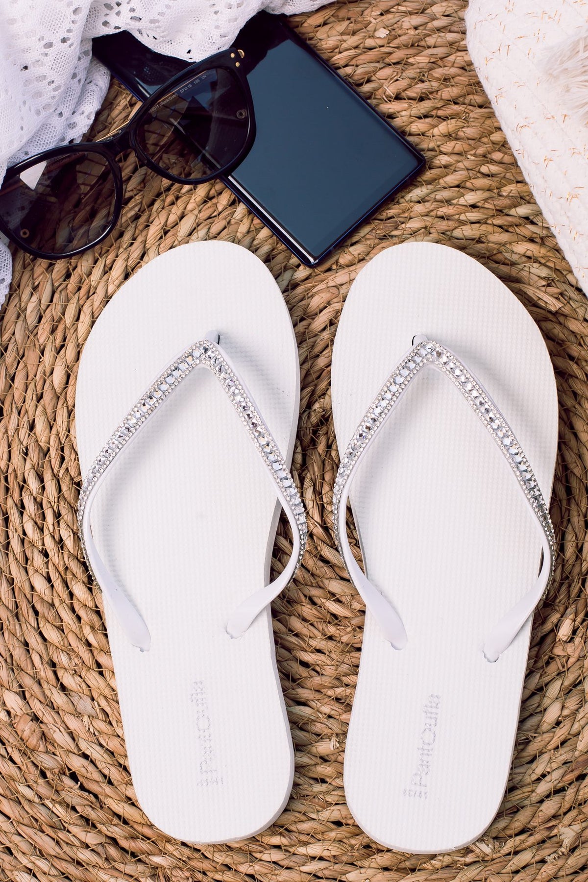 Summer Slippers White Diamond