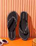 Summer Slippers Sparkly Black