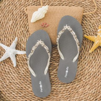 Summer Slippers Grey Star